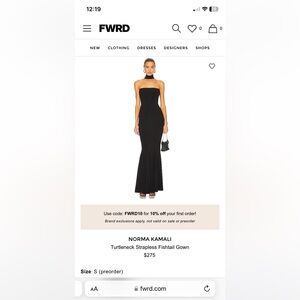 Norma Kamali fishtail gown